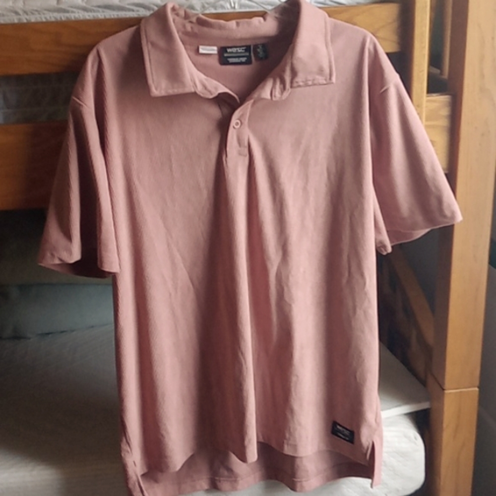 WESC We Are the Superlative Conspiracy Mens Mauve Corduroy Polo